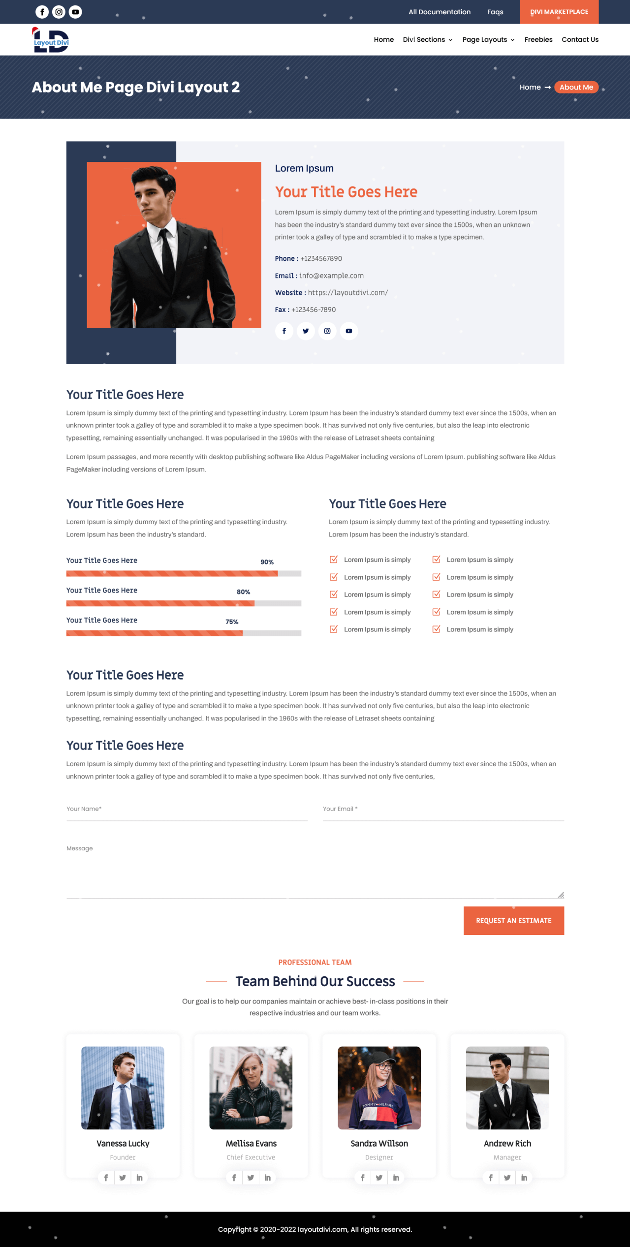 Best About Me Page | Divi Layouts