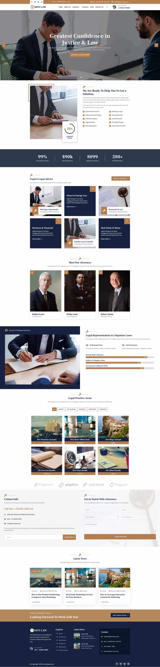 Law Firm Layout Pack for Divi