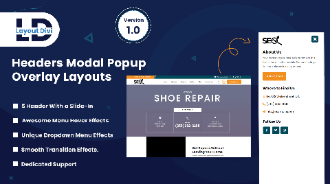 Headers With Modal Popup Overlay Layouts For Divi