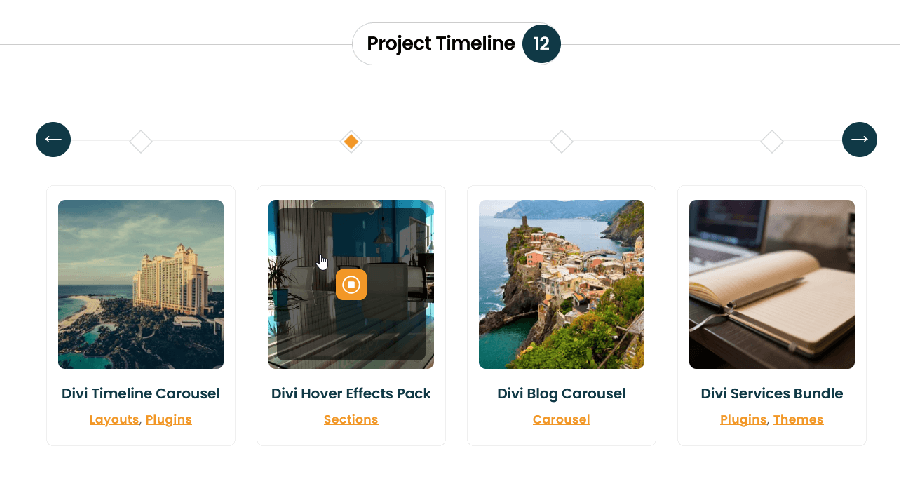 Divi Projects Timeline Layout 12