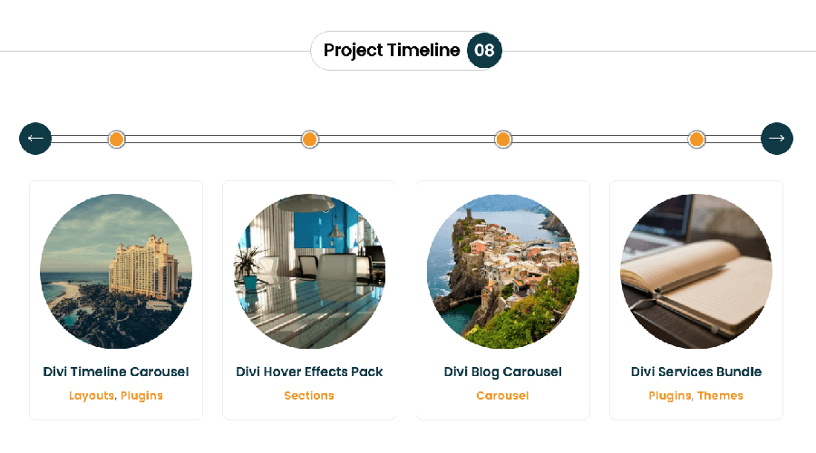 Divi Projects Timeline Layout 8
