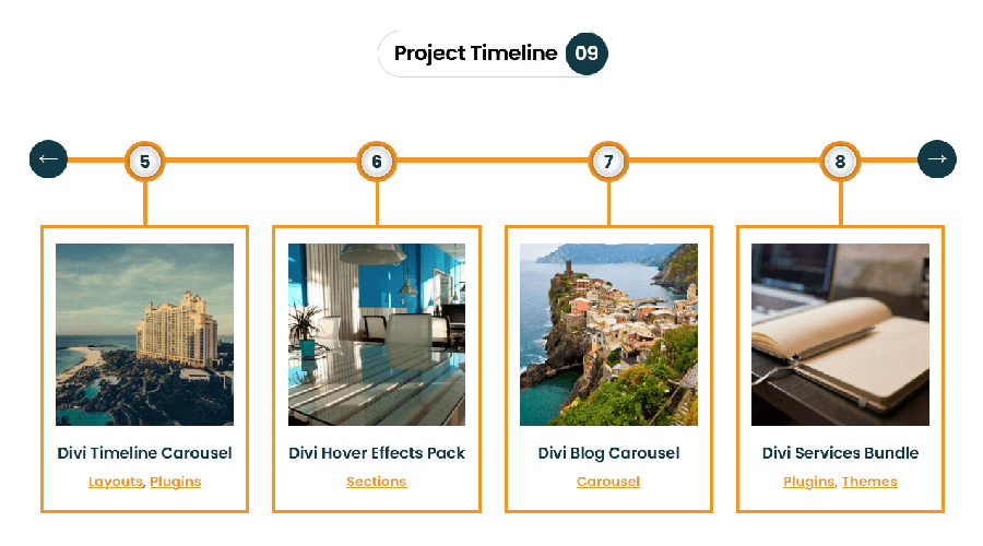 Divi Projects Timeline Layout 9