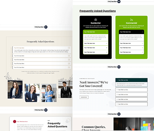 Divi FAQ Layouts 01 To 10