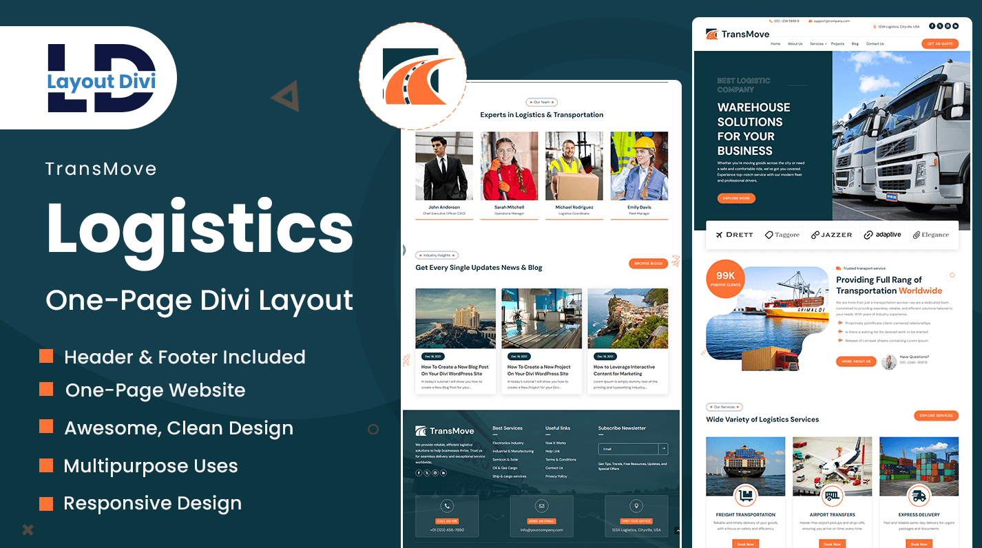 Divi Logistics Layout - Featured Image