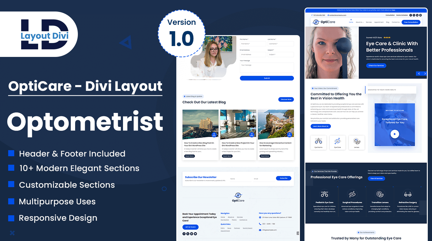 Divi Optometrist Layout-Featured Image