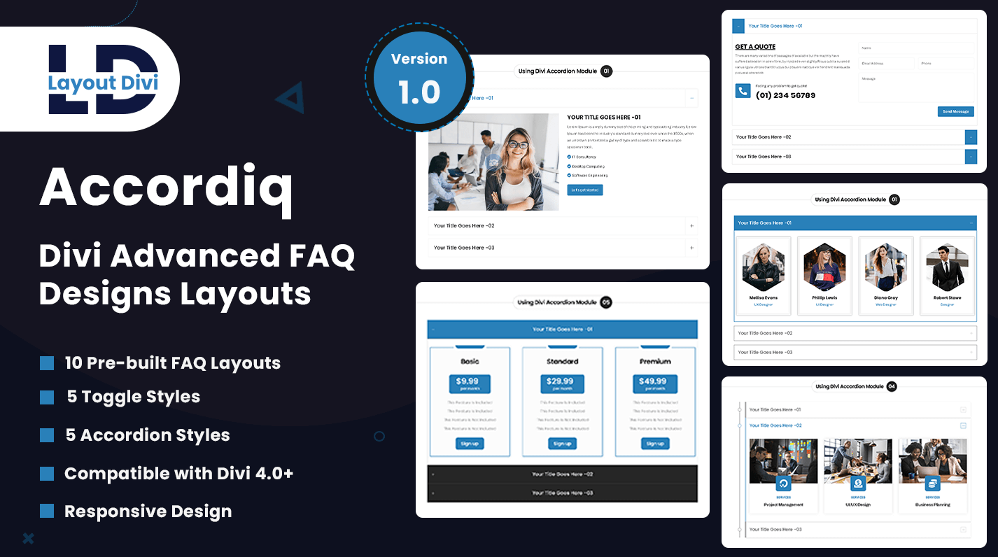 Divi Advanced FAQ Designs Layouts - Featured image
